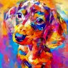 Colorful Dachshund Miniature Art Diamond Painting