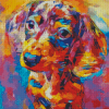 Colorful Dachshund Miniature Art Diamond Painting