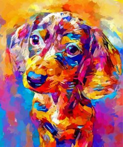 Colorful Dachshund Miniature Art Diamond Painting