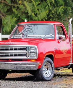 Dodge Little Red Truck Diamond Painting