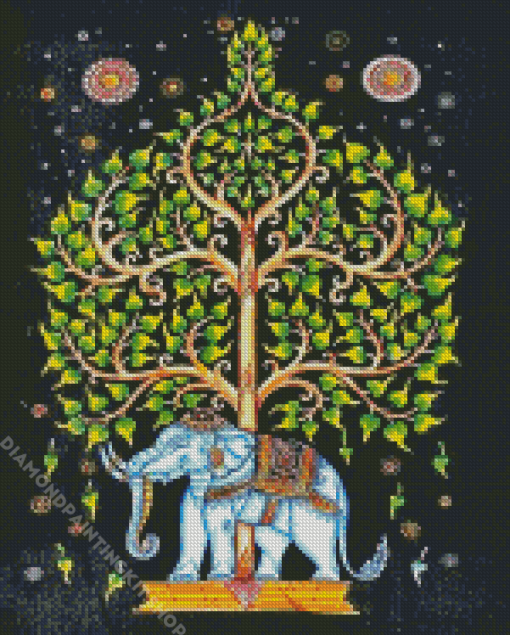 Elephant Tree Of Life Diamond Painting