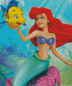 Flounder And Ariel Diamond Painting