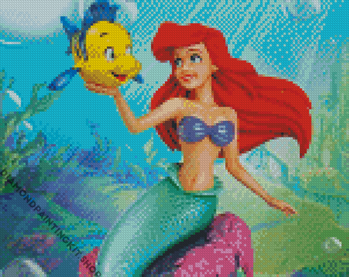 Flounder And Ariel Diamond Painting