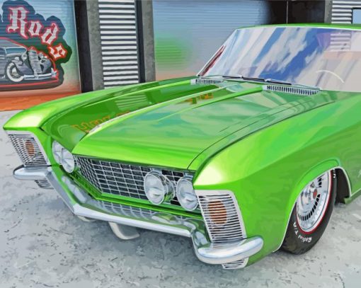 Green Classic 62 Buick Diamond Painting