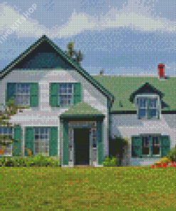 Green Gable House Diamond Painting