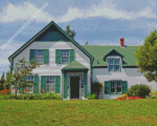 Green Gable House Diamond Painting