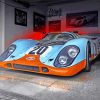 Gulf Porsche In Garage Diamond Painting