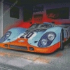 Gulf Porsche In Garage Diamond Painting