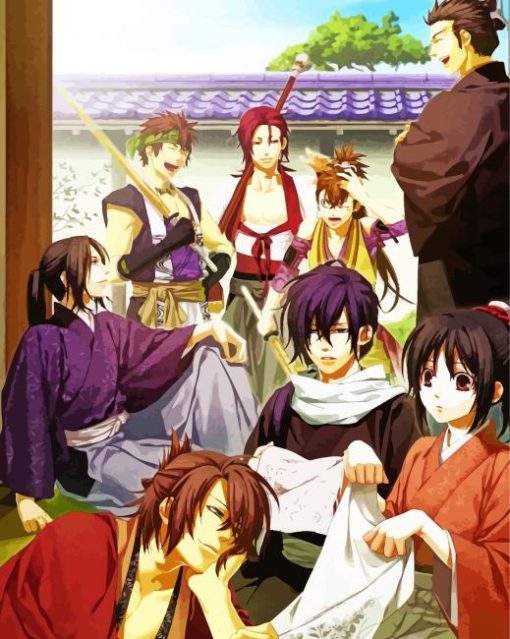 Hakuouki Anime Characters Diamond Painting