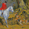 Horse And Hound Hunting Art Diamond Painting