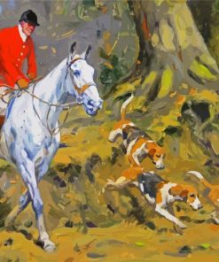 Horse And Hound Hunting Art Diamond Painting