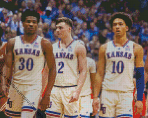 Kansas College Basketball Team Diamond Painting