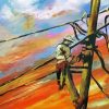 Lineman Diamond Painting