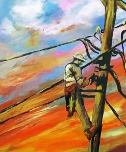 Lineman Diamond Painting