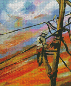 Lineman Diamond Painting