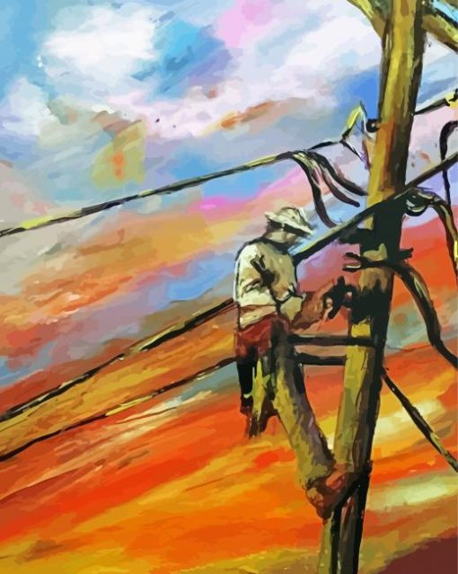 Lineman Diamond Painting