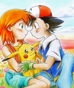 Misty And Ash Anime Diamond Painting