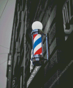 Monochrome Barber Poles Diamond Painting