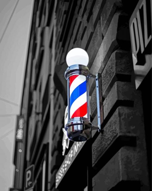 Monochrome Barber Poles Diamond Painting