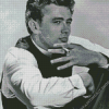 Monochrome Enigma Of James Dean Diamond Painting