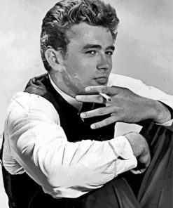 Monochrome Enigma Of James Dean Diamond Painting