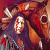 Native American Warrior And Tribal Horses Diamond Painting