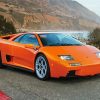 Orange Lamborghini Diablo Diamond Painting