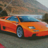 Orange Lamborghini Diablo Diamond Painting