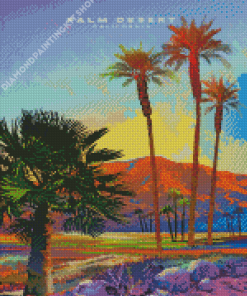 Palm Desert California Poster Art Diamond Painting