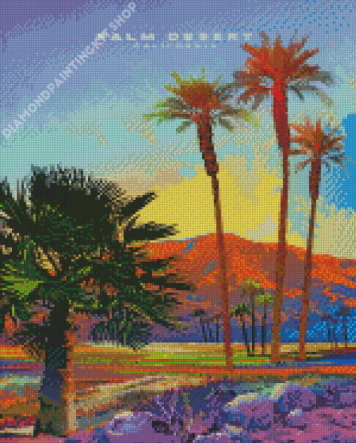 Palm Desert California Poster Art Diamond Painting