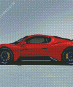 Red MC20 Maserati Diamond Painting