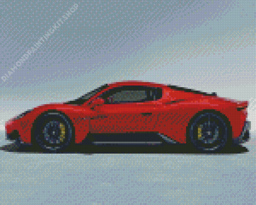 Red MC20 Maserati Diamond Painting