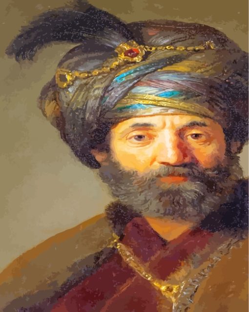 Rembrandt In Oriental Costume Diamond Painting