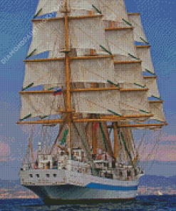 Rigged Ship Diamond Painting