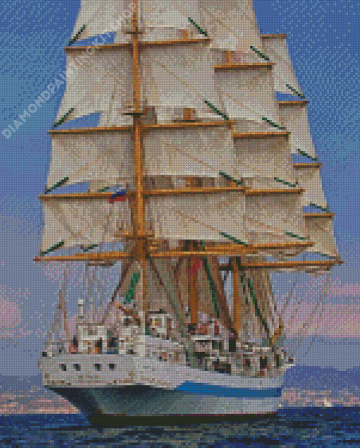 Rigged Ship Diamond Painting