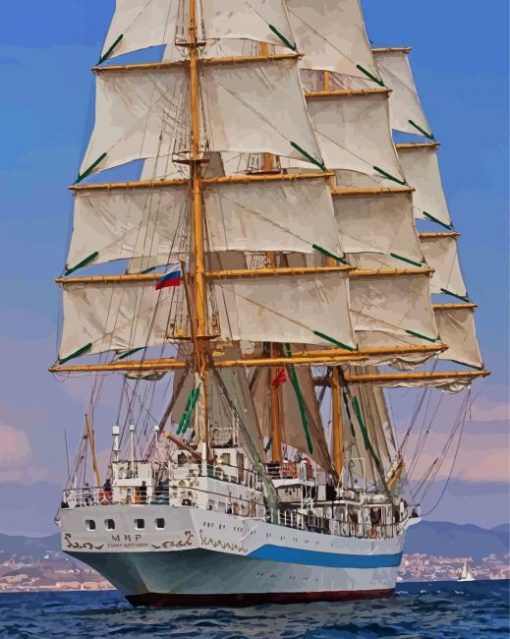 Rigged Ship Diamond Painting