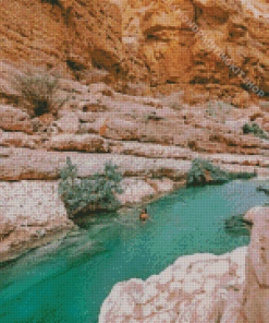 River Of Wadi Ash Shab Diamond Painting