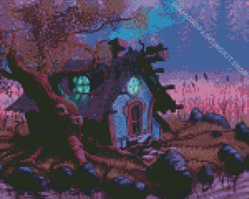 Scary Wizards Cottage Diamond Painting