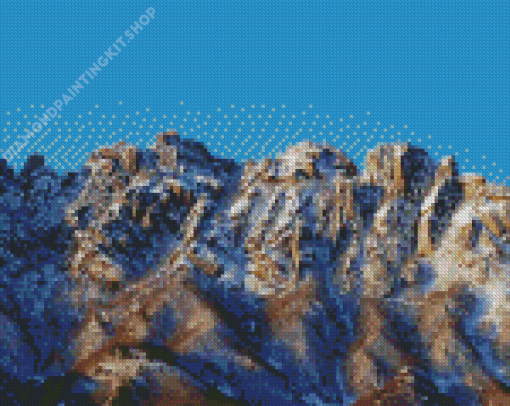 Snowy Seoraksan Mountains Diamond Painting