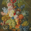 Still Life Of Flowers And A Birds Nest On A Marble Ledge By Paulus Theodorus Diamond Painting