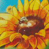 Sunflower With Mouse Art Diamond Painting