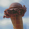 Sweet Chocolate Ice Cream Cone Diamond Painting