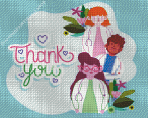 Thank You Doctor And Nurse Diamond Painting