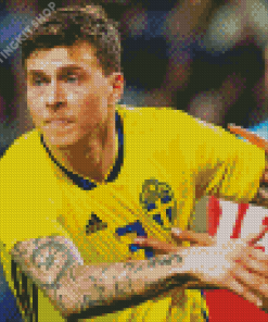 The Football Player Victor Lindelof Diamond Painting