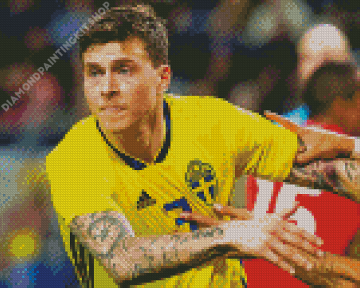 The Football Player Victor Lindelof Diamond Painting