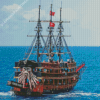 Turkish Pirate Ship In Water Diamond Painting