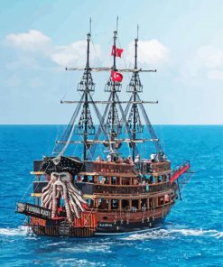 Turkish Pirate Ship In Water Diamond Painting