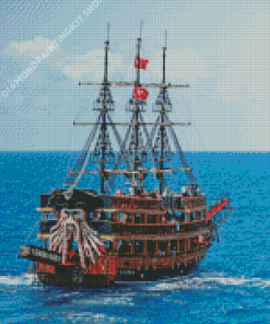 Turkish Pirate Ship In Water Diamond Painting