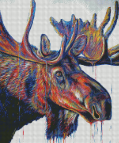 Velvet Moose Head Diamond Painting