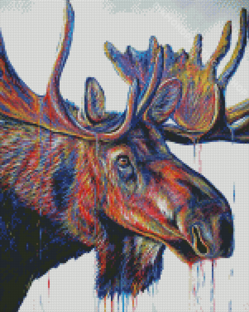 Velvet Moose Head Diamond Painting